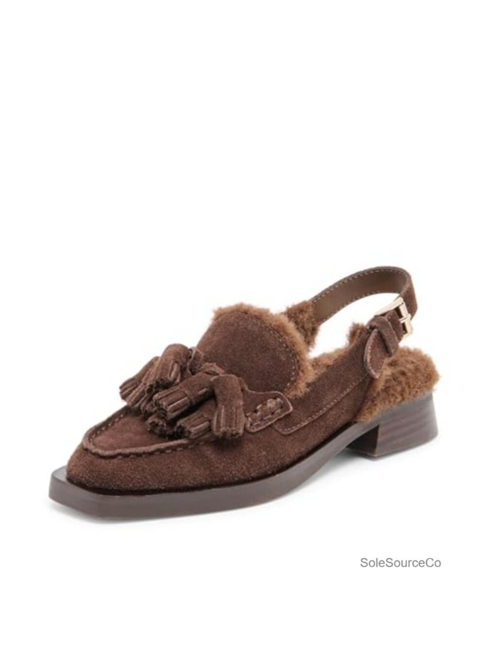 Suede Loafers Slip-On Flats Buckle Fall Casual Shoes